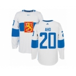 Men's Adidas Team Finland #20 Sebastian Aho Premier White Home 2016 World Cup of Hockey Jersey