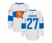 Men's Adidas Team Finland #27 Joonas Donskoi Authentic White Home 2016 World Cup of Hockey Jersey