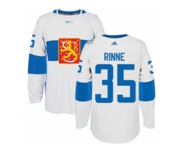 Men's Adidas Team Finland #35 Pekka Rinne Premier White Home 2016 World Cup of Hockey Jersey