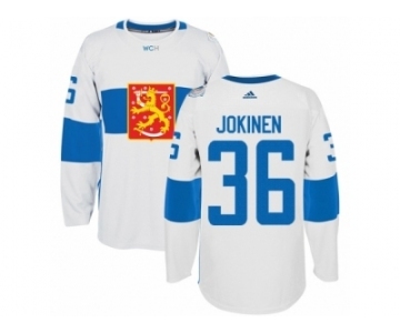 Men's Adidas Team Finland #36 Jussi Jokinen Authentic White Home 2016 World Cup of Hockey Jersey