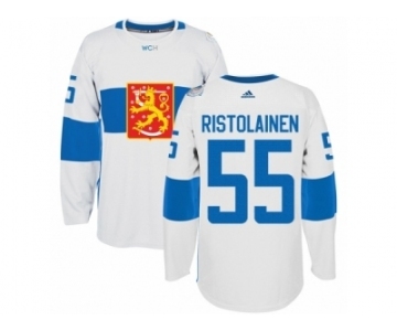 Men's Adidas Team Finland #55 Rasmus Ristolainen Premier White Home 2016 World Cup of Hockey Jersey