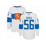 Men's Adidas Team Finland #56 Erik Haula Premier White Home 2016 World Cup of Hockey Jersey