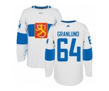 Men's Adidas Team Finland #64 Mikael Granlund Premier White Home 2016 World Cup of Hockey Jersey