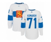 Men's Adidas Team Finland #71 Leo Komarov Premier White Home 2016 World Cup of Hockey Jersey