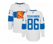 Men's Adidas Team Finland #86 Teuvo Teravainen Authentic White Home 2016 World Cup of Hockey Jersey