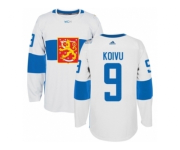 Men's Adidas Team Finland #9 Mikko Koivu Premier White Home 2016 World Cup of Hockey Jersey