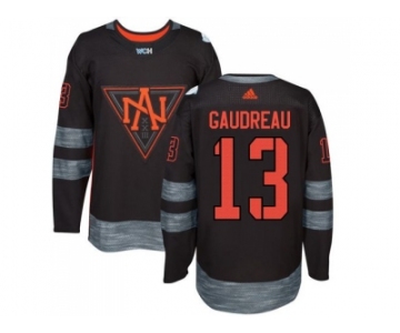 Team North America #13 Johnny Gaudreau Black 2016 World Cup Stitched NHL Jersey