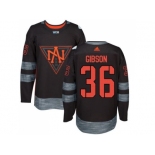 Team North America #36 John Gibson Black 2016 World Cup Stitched NHL Jersey