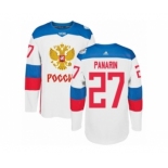 Men's Adidas Team Russia #27 Artemi Panarin Premier White Home 2016 World Cup of Hockey Jersey