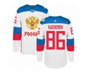 Men's Adidas Team Russia #86 Nikita Kucherov Authentic White Home 2016 World Cup of Hockey Jersey