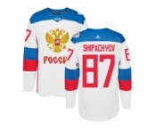 Men's Adidas Team Russia #87 Vadim Shipachyov Premier White Home 2016 World Cup of Hockey Jersey