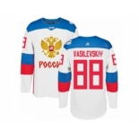 Men's Adidas Team Russia #88 Andrei Vasilevskiy Premier White Home 2016 World Cup of Hockey Jersey