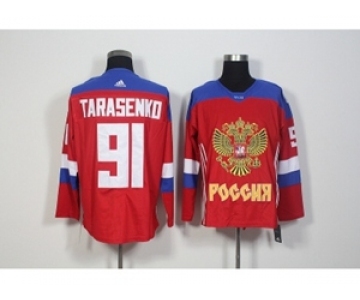 Team Russia #91 Vladimir Tarasenko Red 2016 World Cup Stitched NHL Jersey