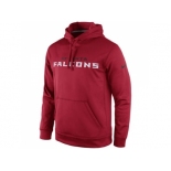 Atlanta Falcons Nike Red KO Wordmark Performance Hoodie