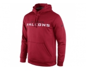 Atlanta Falcons Nike Red KO Wordmark Performance Hoodie