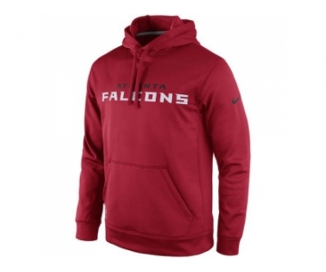 Atlanta Falcons Nike Red KO Wordmark Performance Hoodie