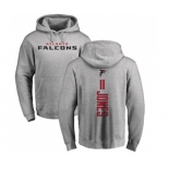 Football Atlanta Falcons #11 Julio Jones Ash Backer Pullover Hoodie