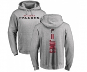 Football Atlanta Falcons #11 Julio Jones Ash Backer Pullover Hoodie