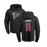 Football Atlanta Falcons #11 Julio Jones Black Name & Number Logo Pullover Hoodie