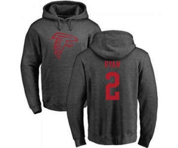 Football Atlanta Falcons #2 Matt Ryan Ash One Color Pullover Hoodie