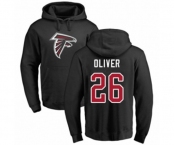 Football Atlanta Falcons #26 Isaiah Oliver Black Name & Number Logo Pullover Hoodie