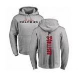 Football Atlanta Falcons #32 Qadree Ollison Ash Backer Pullover Hoodie