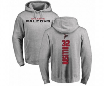 Football Atlanta Falcons #32 Qadree Ollison Ash Backer Pullover Hoodie