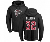 Football Atlanta Falcons #32 Qadree Ollison Black Name & Number Logo Pullover Hoodie