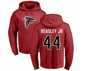 Football Atlanta Falcons #44 Vic Beasley Red Name & Number Logo Pullover Hoodie