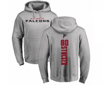 Football Atlanta Falcons #80 Luke Stocker Ash Backer Pullover Hoodie