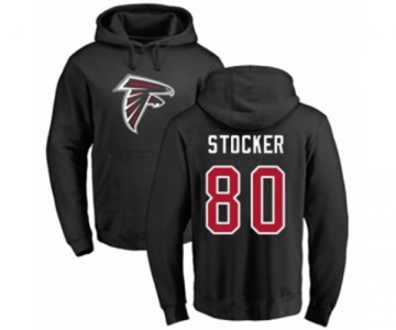 Football Atlanta Falcons #80 Luke Stocker Black Name & Number Logo Pullover Hoodie