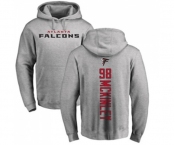 Football Atlanta Falcons #98 Takkarist McKinley Ash Backer Pullover Hoodie