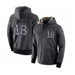 Football Men's Atlanta Falcons #18 Calvin Ridley Stitched Black Anthracite Salute to Service Player Performance Hoodie