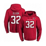 Football Men's Atlanta Falcons #32 Qadree Ollison Red Name & Number Pullover Hoodie