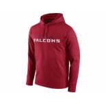 Men Atlanta Falcons Nike Red Circuit Wordmark Essential Performance Pullover Hoodie