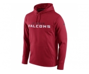 Men Atlanta Falcons Nike Red Circuit Wordmark Essential Performance Pullover Hoodie