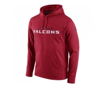 Men Atlanta Falcons Nike Red Circuit Wordmark Essential Performance Pullover Hoodie