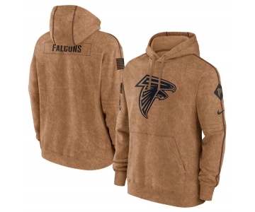 Men's Atlanta Falcons 2023 Brown Salute to Service Pullover Hoodie