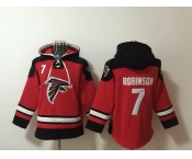 Men's Atlanta Falcons #7 Bijan Robinson Red Ageless Must-Have Lace-Up Pullover Hoodie