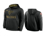 Men's Atlanta Falcons Black 2020 Salute to Service Sideline Performance Pullover Hoodie