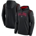 Mens Atlanta Falcons Black Sideline Stack Performance Pullover Hoodie