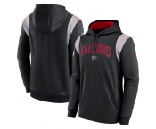 Men's Atlanta Falcons Black Sideline Stack Performance Pullover Hoodie