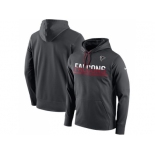 Men's Atlanta Falcons Nike Anthracite Sideline Circuit Pullover Performance Hoodie