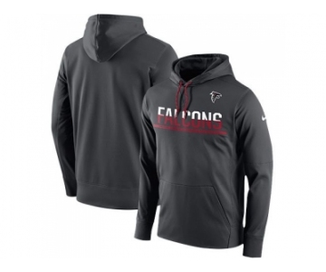 Men's Atlanta Falcons Nike Anthracite Sideline Circuit Pullover Performance Hoodie