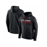 Men's Atlanta Falcons Nike Black Sideline Circuit Pullover Performance Hoodie