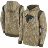 Men's Atlanta Falcons Nike Camo 2021 Salute To Service Therma Performance Pullover Hoodie