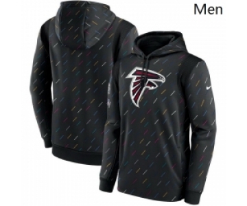 Men's Atlanta Falcons Nike Charcoal 2021 NFL Crucial Catch Therma Pullover Hoodie