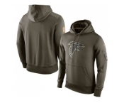 Men''s Atlanta Falcons Nike Olive Salute To Service KO Performance Hoodie