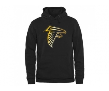 Men''s Atlanta Falcons Pro Line Black Gold Collection Pullover Hoodie