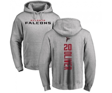 NFL Nike Atlanta Falcons #20 Isaiah Oliver Ash Backer Pullover Hoodie